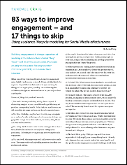 83 ways to improve  engagement – and  17 things to skip