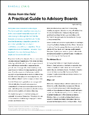 A Practical Guide to Advisory Boards